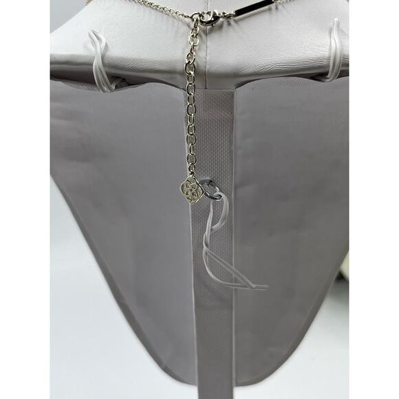 Kendra Scott Gold Plated Elisa Pendant Necklace in Slate Gray Glass Illuision - Picture 14 of 14